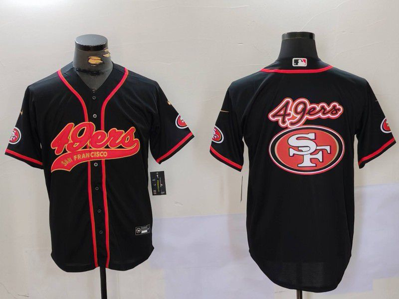 Men San Francisco 49ers Blank Black gold Joint Name 2024 Nike Limited NFL Jersey style 9012